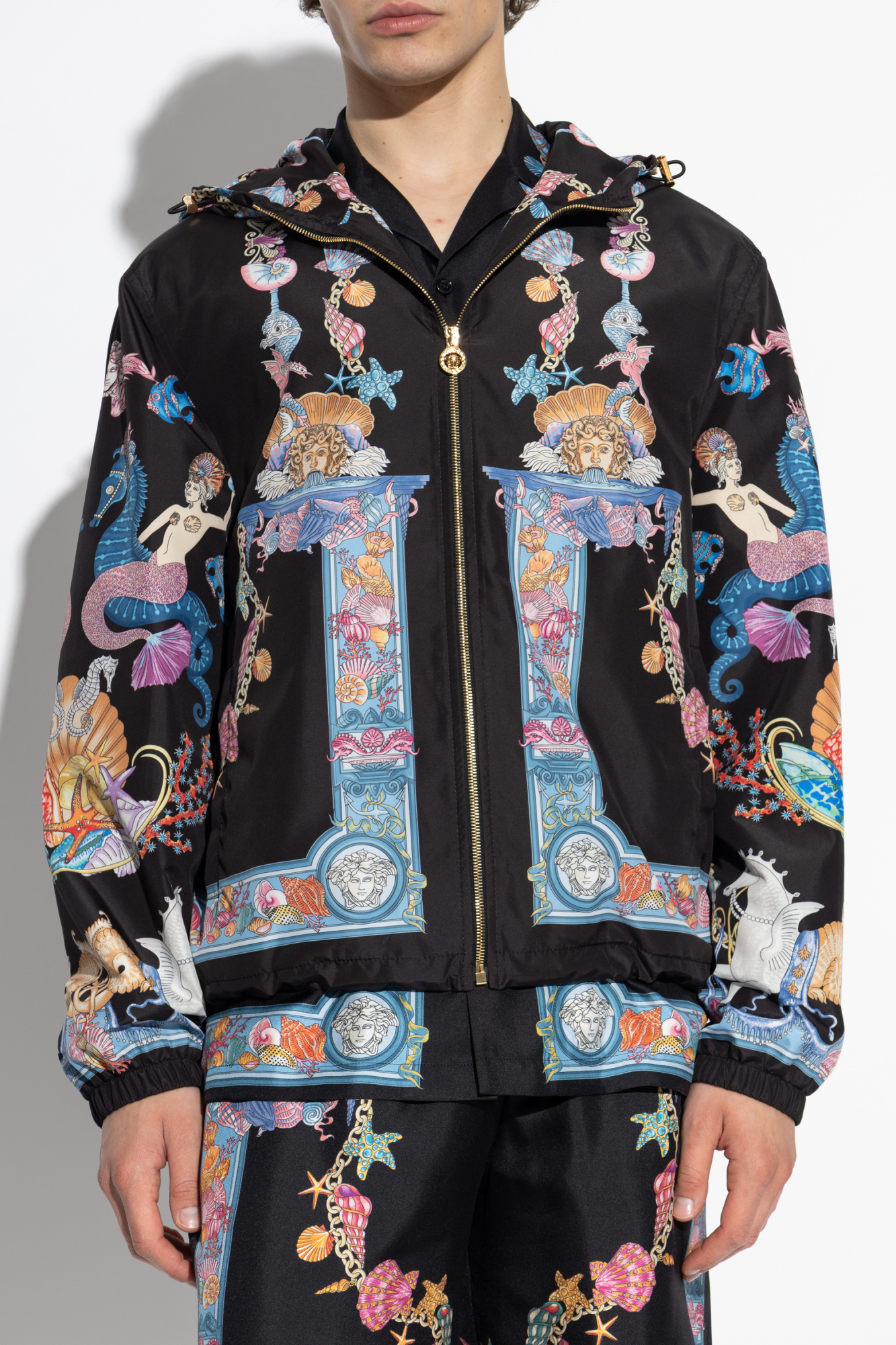 Black Jacket with hood Versace - Vitkac France